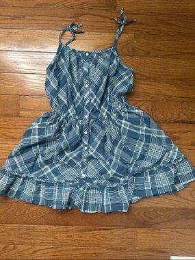 Polo by Ralph Lauren Blue Plaid Button-Front Sundress